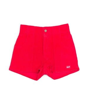 Hammies retro red corduroy women’s short NWOT